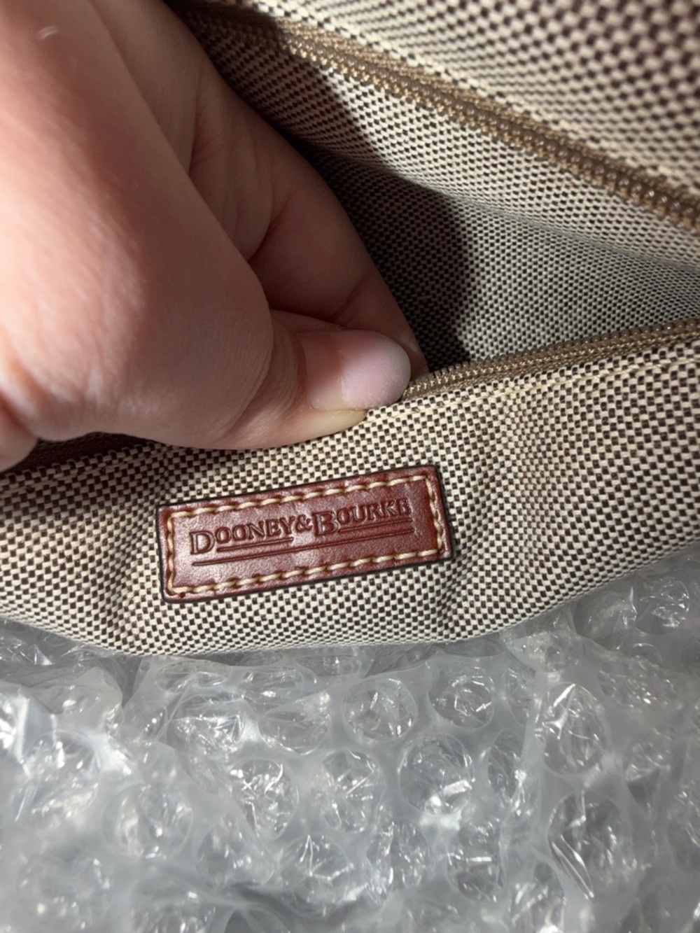 ✨Vintage Dooney & Bourke Y2K Denim Monogram Shoulder Bag Satchel✨ - Picture 14 of 14